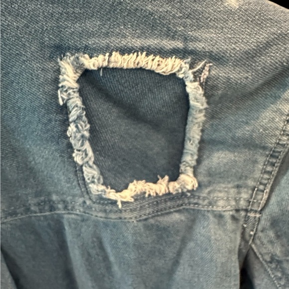 NWT Rails Turner Y2K Bleached Denim Jacket Women's Size XS Distressed 90's Faded - Picture 5 of 12